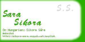 sara sikora business card
